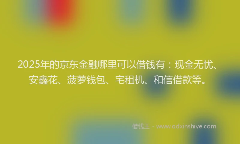 2025年的京东金融哪里可以借钱有：现金无忧、安鑫花、菠萝钱包、宅租机、和信借款等。