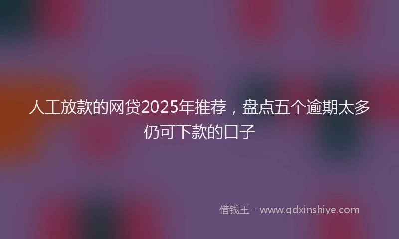 人工放款的网贷2025年推荐,盘点五个逾期太多仍可下款的口子