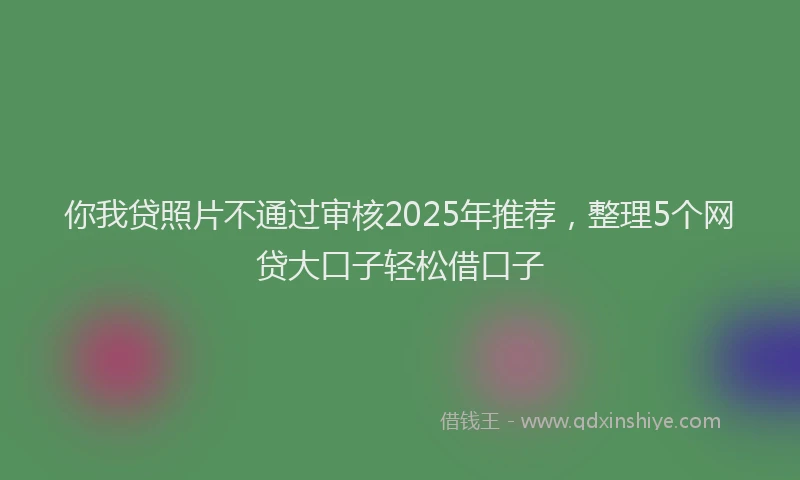 你我贷照片不通过审核2025年推荐，整理5个网贷大口子轻松借口子