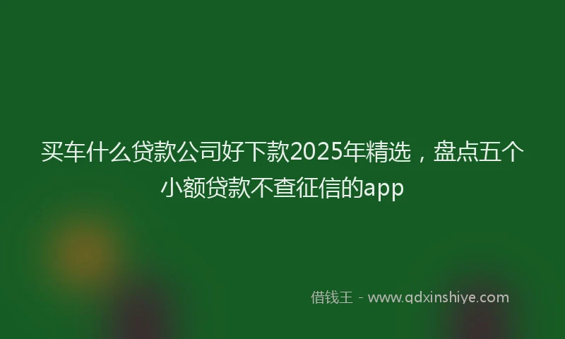 买车什么贷款公司好下款2025年精选，盘点五个小额贷款不查征信的app
