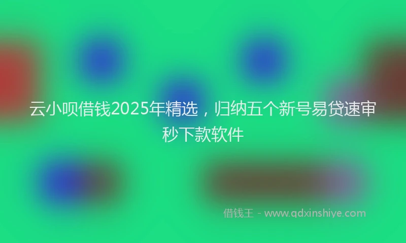 云小呗借钱2025年精选，归纳五个新号易贷速审秒下款软件
