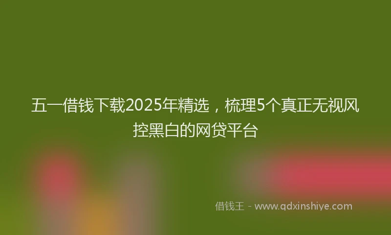 五一借钱下载2025年精选，梳理5个真正无视风控黑白的网贷平台