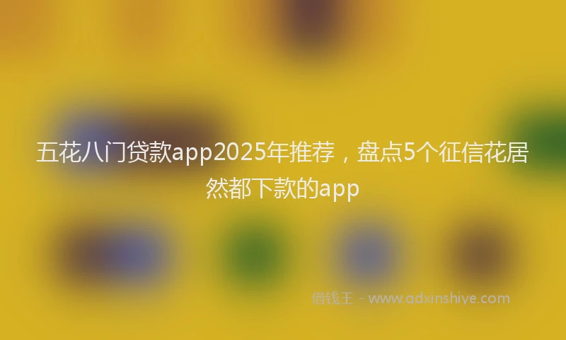 五花八门贷款app2025年推荐，盘点5个征信花居然都下款的app