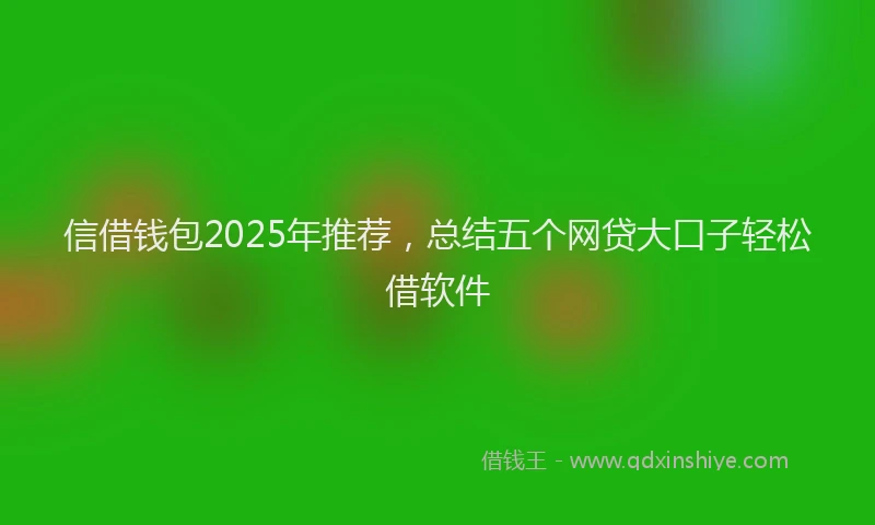 信借钱包2025年推荐，总结五个网贷大口子轻松借软件
