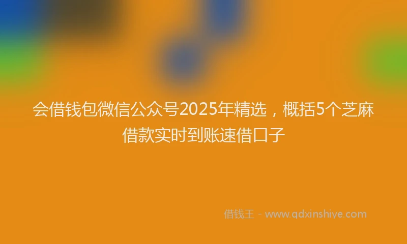 会借钱包微信公众号2025年精选，概括5个芝麻借款实时到账速借口子
