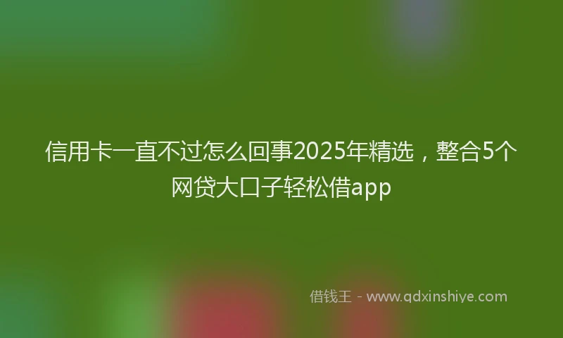 信用卡一直不过怎么回事2025年精选，整合5个网贷大口子轻松借app