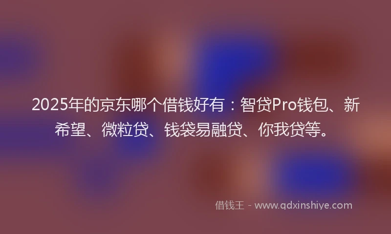 2025年的京东哪个借钱好有：智贷Pro钱包、新希望、微粒贷、钱袋易融贷、你我贷等。