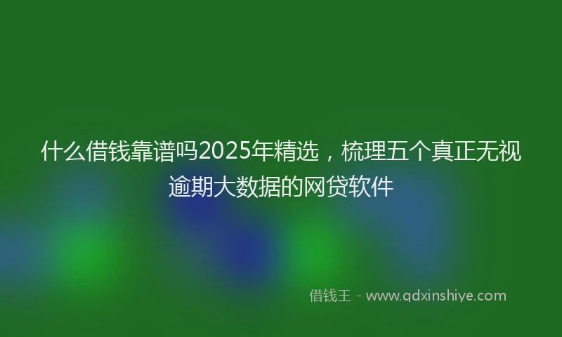 什么借钱靠谱吗2025年精选,梳理五个真正无视逾期大数据的网贷软件