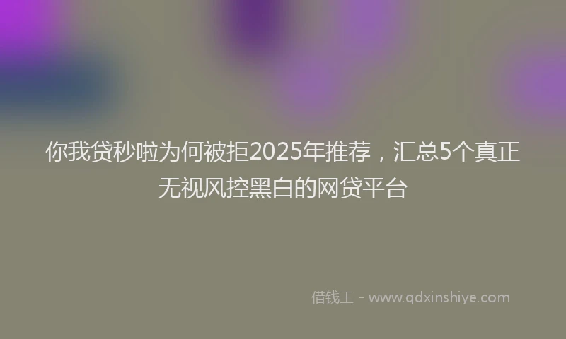 你我贷秒啦为何被拒2025年推荐，汇总5个真正无视风控黑白的网贷平台