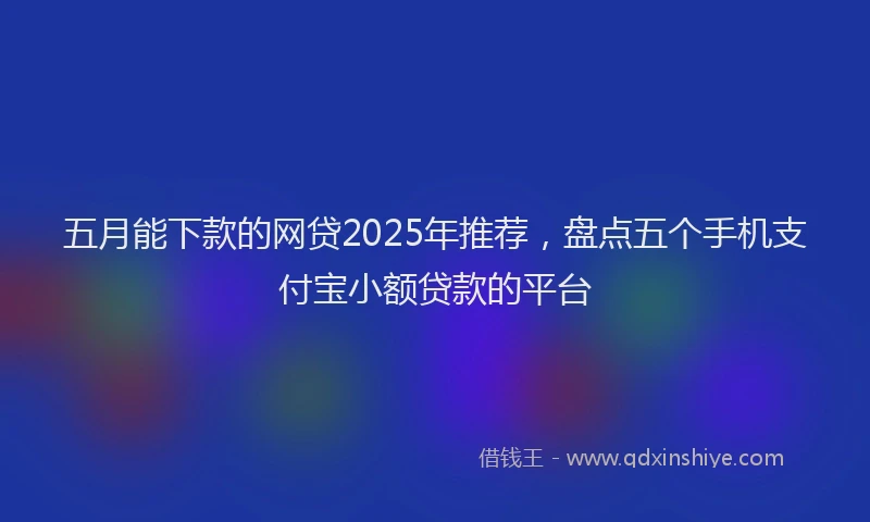 五月能下款的网贷2025年推荐，盘点五个手机支付宝小额贷款的平台