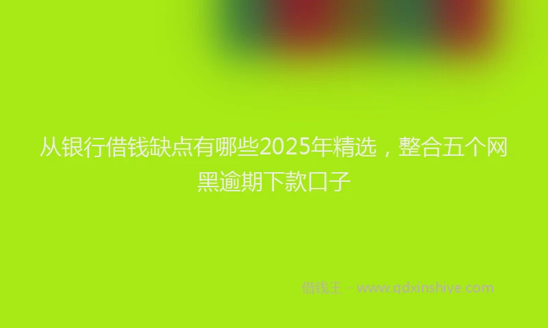 从银行借钱缺点有哪些2025年精选，整合五个网黑逾期下款口子