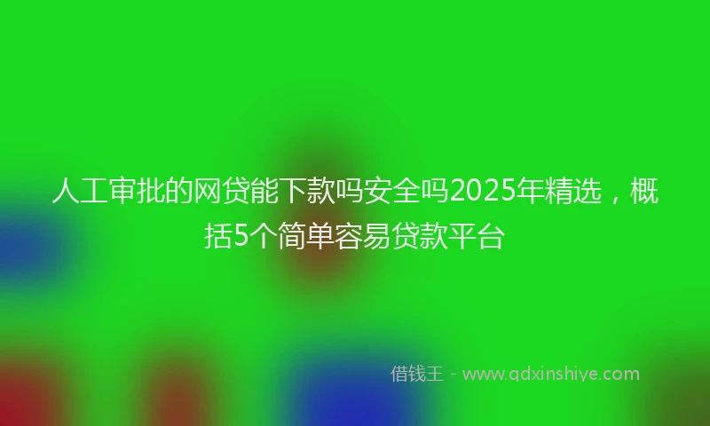 人工审批的网贷能下款吗安全吗2025年精选，概括5个简单容易贷款平台