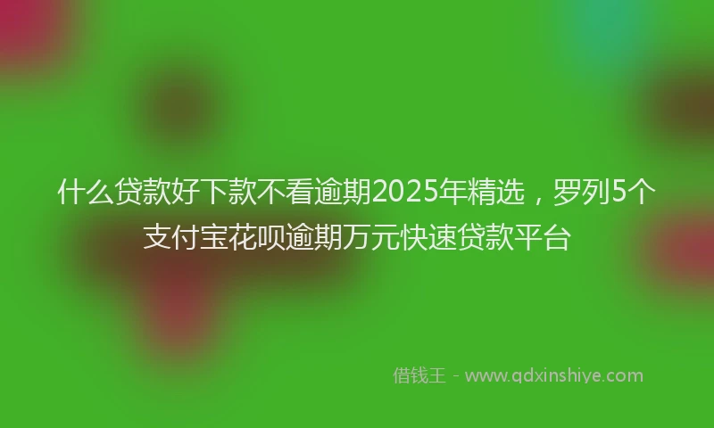 什么贷款好下款不看逾期2025年精选，罗列5个支付宝花呗逾期万元快速贷款平台