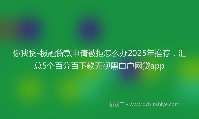 你我贷-极融贷款申请被拒怎么办2025年推荐,汇总5个百分百下款无视黑白户网贷app