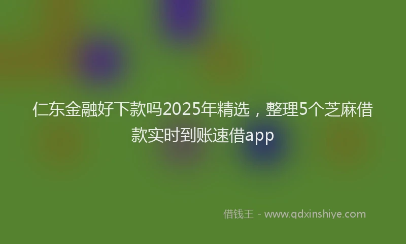 仁东金融好下款吗2025年精选，整理5个芝麻借款实时到账速借app