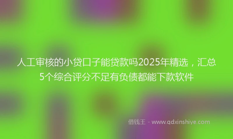 人工审核的小贷口子能贷款吗2025年精选，汇总5个综合评分不足有负债都能下款软件