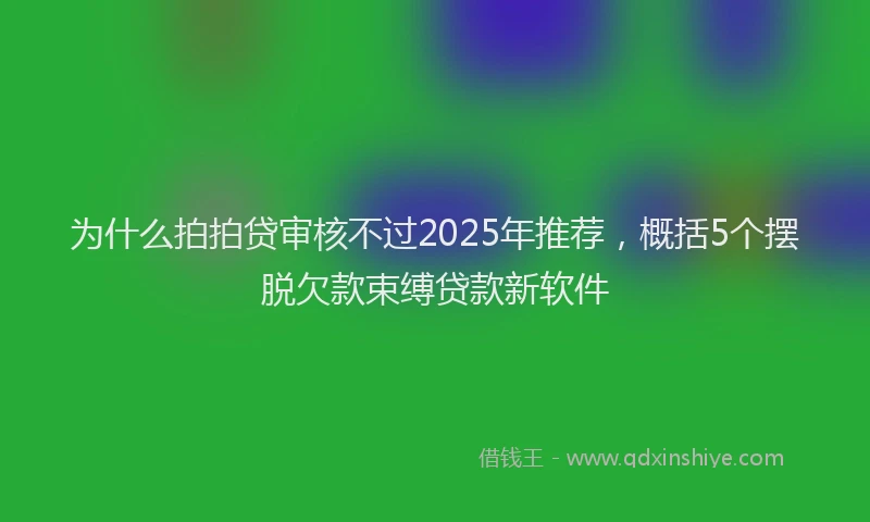 为什么拍拍贷审核不过2025年推荐，概括5个摆脱欠款束缚贷款新软件