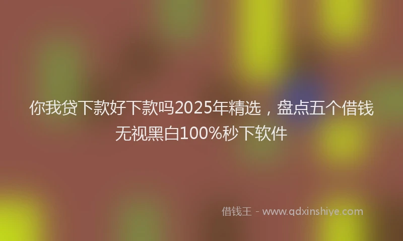 你我贷下款好下款吗2025年精选，盘点五个借钱无视黑白100%秒下软件