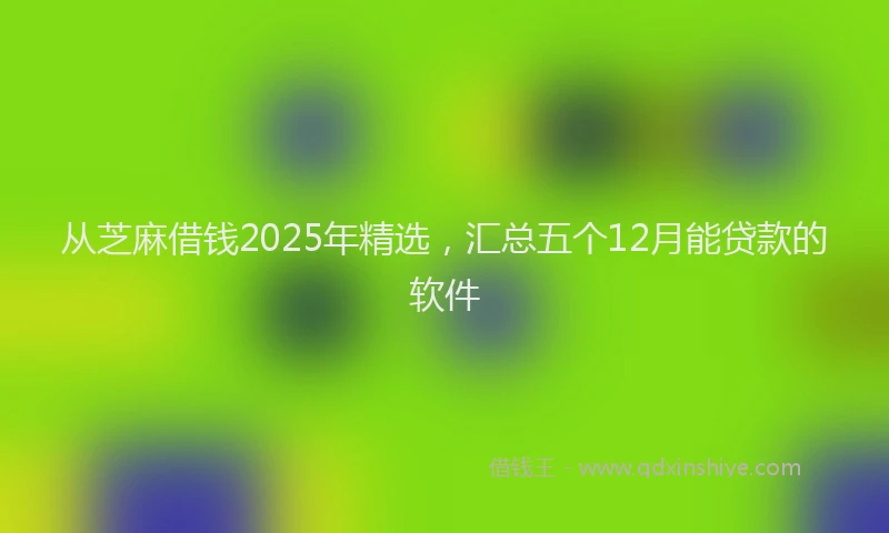 从芝麻借钱2025年精选，汇总五个12月能贷款的软件