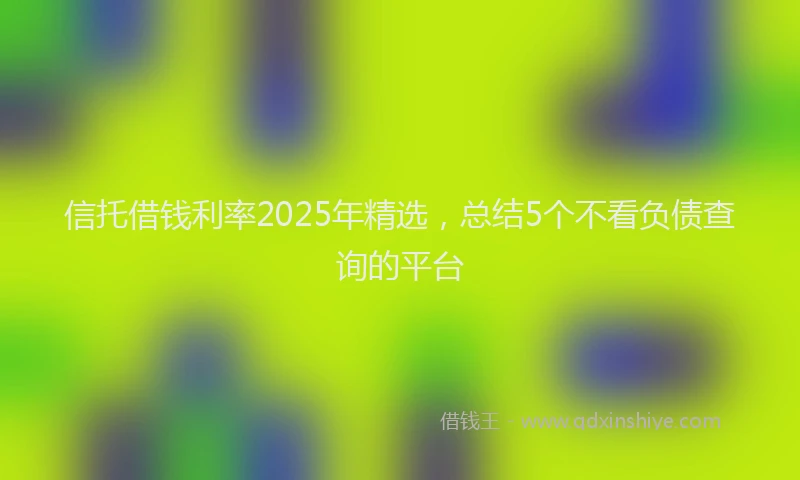 信托借钱利率2025年精选，总结5个不看负债查询的平台