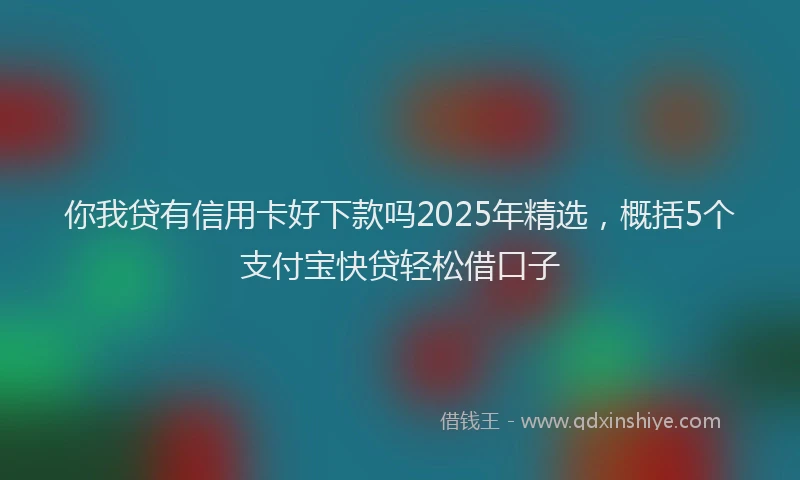 你我贷有信用卡好下款吗2025年精选，概括5个支付宝快贷轻松借口子