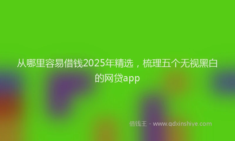 从哪里容易借钱2025年精选，梳理五个无视黑白的网贷app