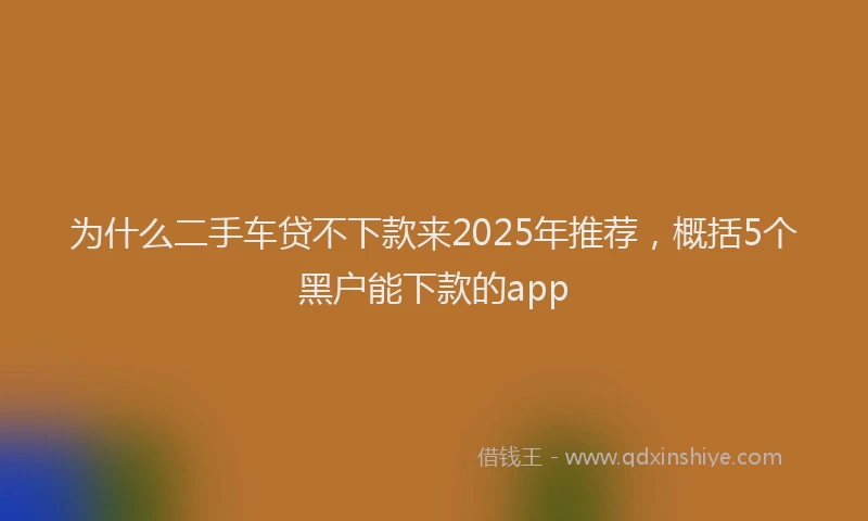 为什么二手车贷不下款来2025年推荐，概括5个黑户能下款的app