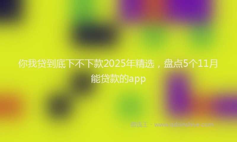 你我贷到底下不下款2025年精选，盘点5个11月能贷款的app