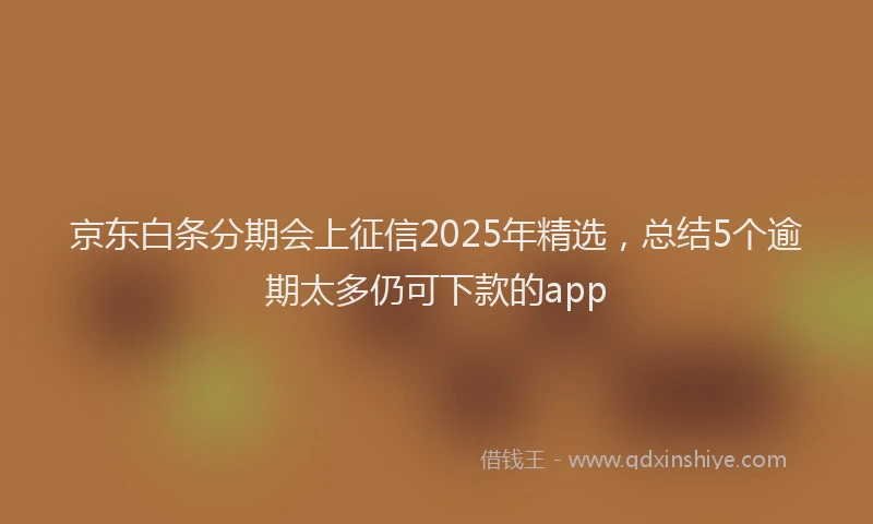 京东白条分期会上征信2025年精选，总结5个逾期太多仍可下款的app