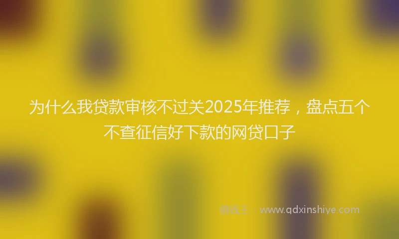 为什么我贷款审核不过关2025年推荐，盘点五个不查征信好下款的网贷口子