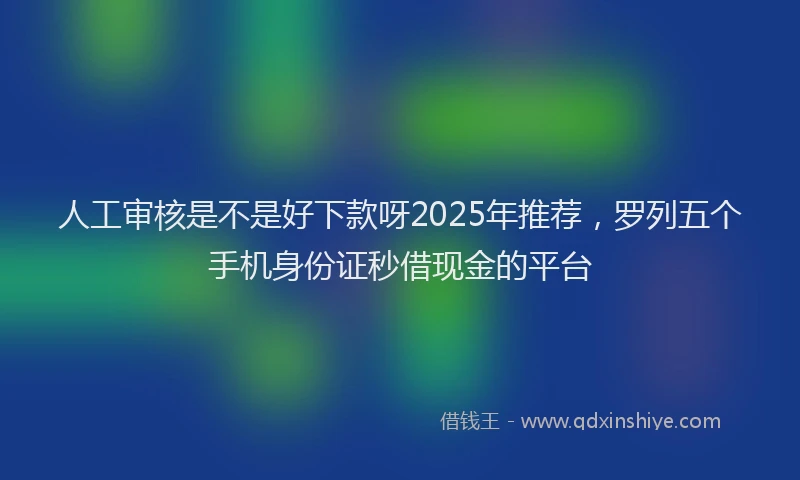 人工审核是不是好下款呀2025年推荐,罗列五个手机身份证秒借现金的平台