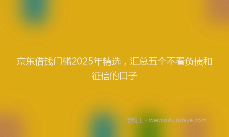 京东借钱门槛2025年精选，汇总五个不看负债和征信的口子