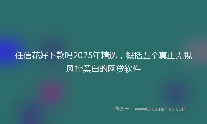 任信花好下款吗2025年精选，概括五个真正无视风控黑白的网贷软件