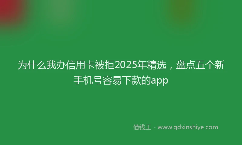 为什么我办信用卡被拒2025年精选，盘点五个新手机号容易下款的app