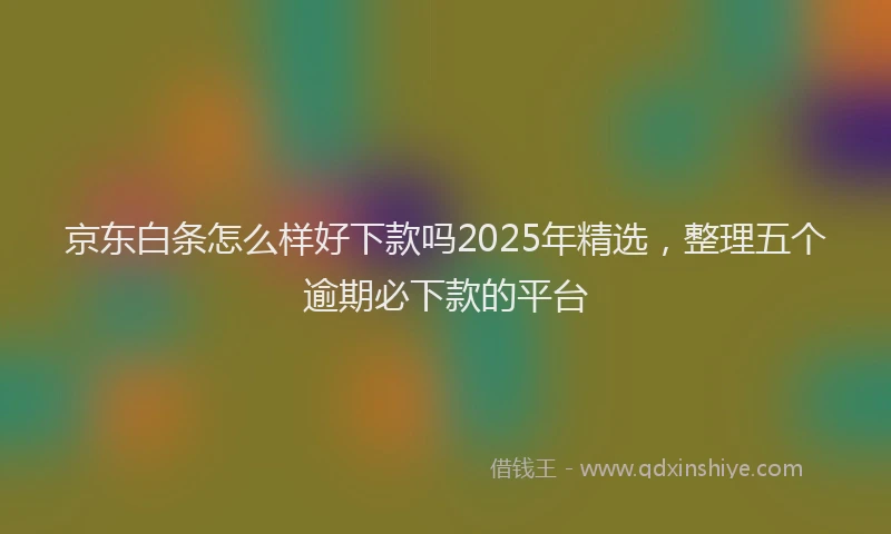 京东白条怎么样好下款吗2025年精选，整理五个逾期必下款的平台