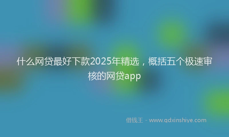 什么网贷最好下款2025年精选，概括五个极速审核的网贷app