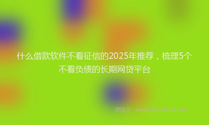 什么借款软件不看征信的2025年推荐,梳理5个不看负债的长期网贷平台