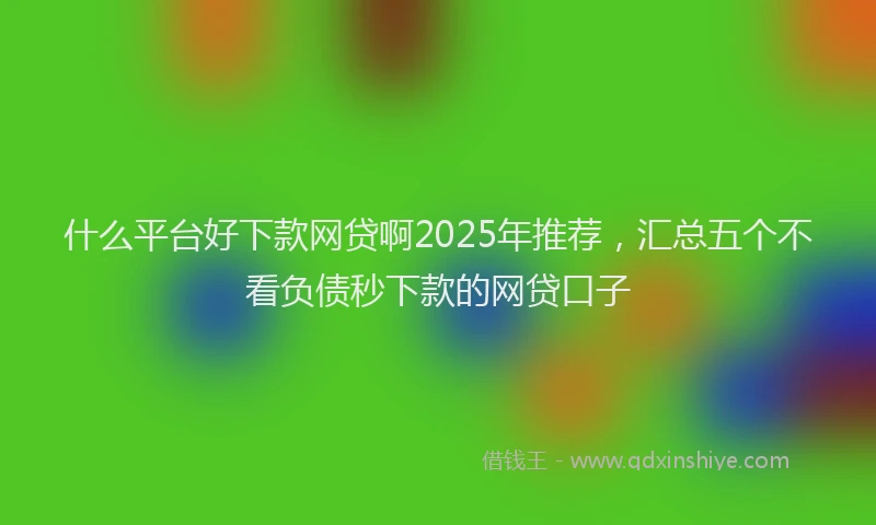 什么平台好下款网贷啊2025年推荐,汇总五个不看负债秒下款的网贷口子