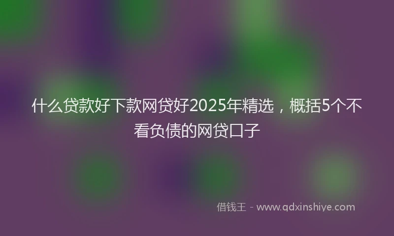 什么贷款好下款网贷好2025年精选，概括5个不看负债的网贷口子