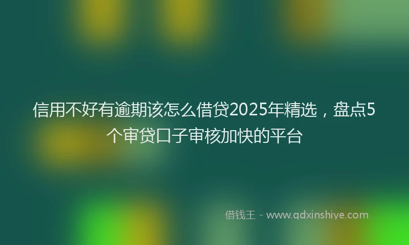信用不好有逾期该怎么借贷2025年精选，盘点5个审贷口子审核加快的平台