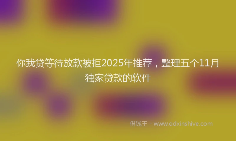 你我贷等待放款被拒2025年推荐，整理五个11月独家贷款的软件