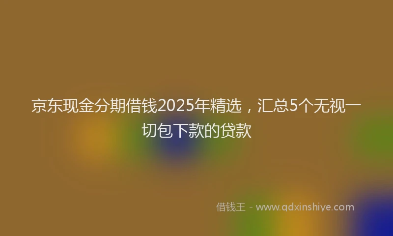 京东现金分期借钱2025年精选，汇总5个无视一切包下款的贷款