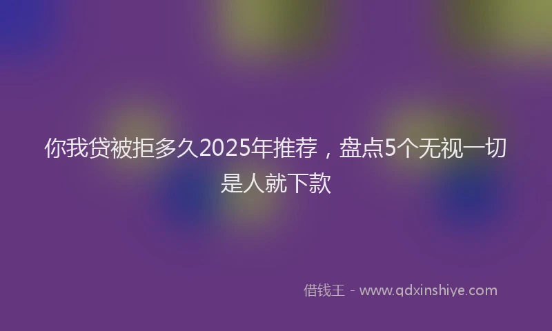 你我贷被拒多久2025年推荐，盘点5个无视一切是人就下款