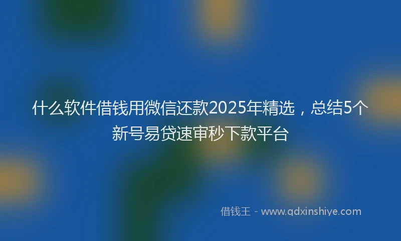 什么软件借钱用微信还款2025年精选，总结5个新号易贷速审秒下款平台
