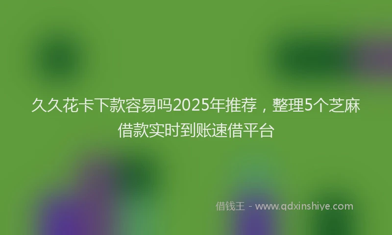 久久花卡下款容易吗2025年推荐，整理5个芝麻借款实时到账速借平台