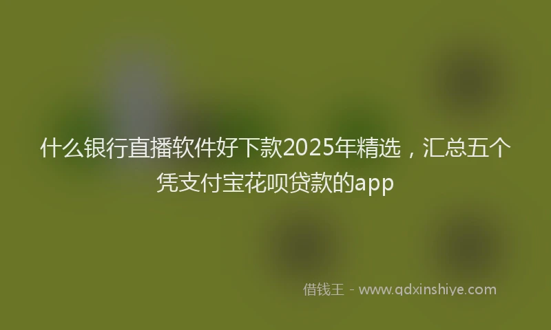 什么银行直播软件好下款2025年精选，汇总五个凭支付宝花呗贷款的app