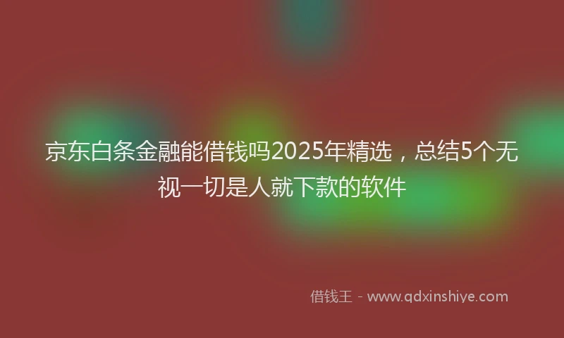京东白条金融能借钱吗2025年精选，总结5个无视一切是人就下款的软件