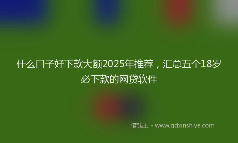 什么口子好下款大额2025年推荐，汇总五个18岁必下款的网贷软件