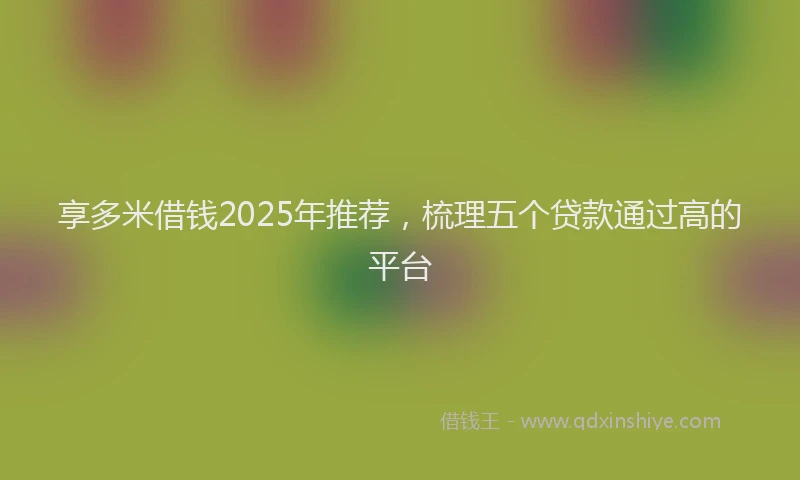 享多米借钱2025年推荐，梳理五个贷款通过高的平台