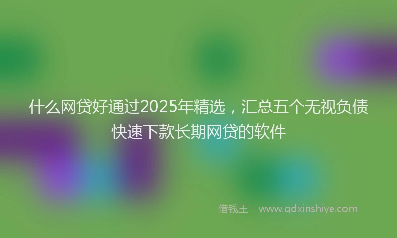 什么网贷好通过2025年精选，汇总五个无视负债快速下款长期网贷的软件